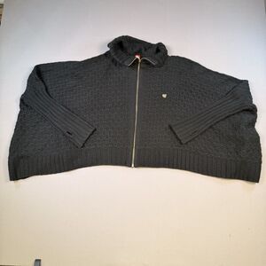 Apple Bottoms Women’s Size Medium Knit Sweater Black Boho Crop